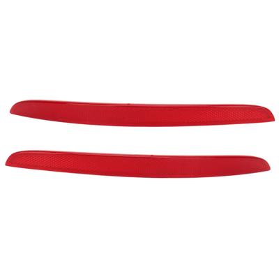 Rear Bumper Reflector Nighttime Driving Red Lens Bumper Reflector Marker Trim for Facel