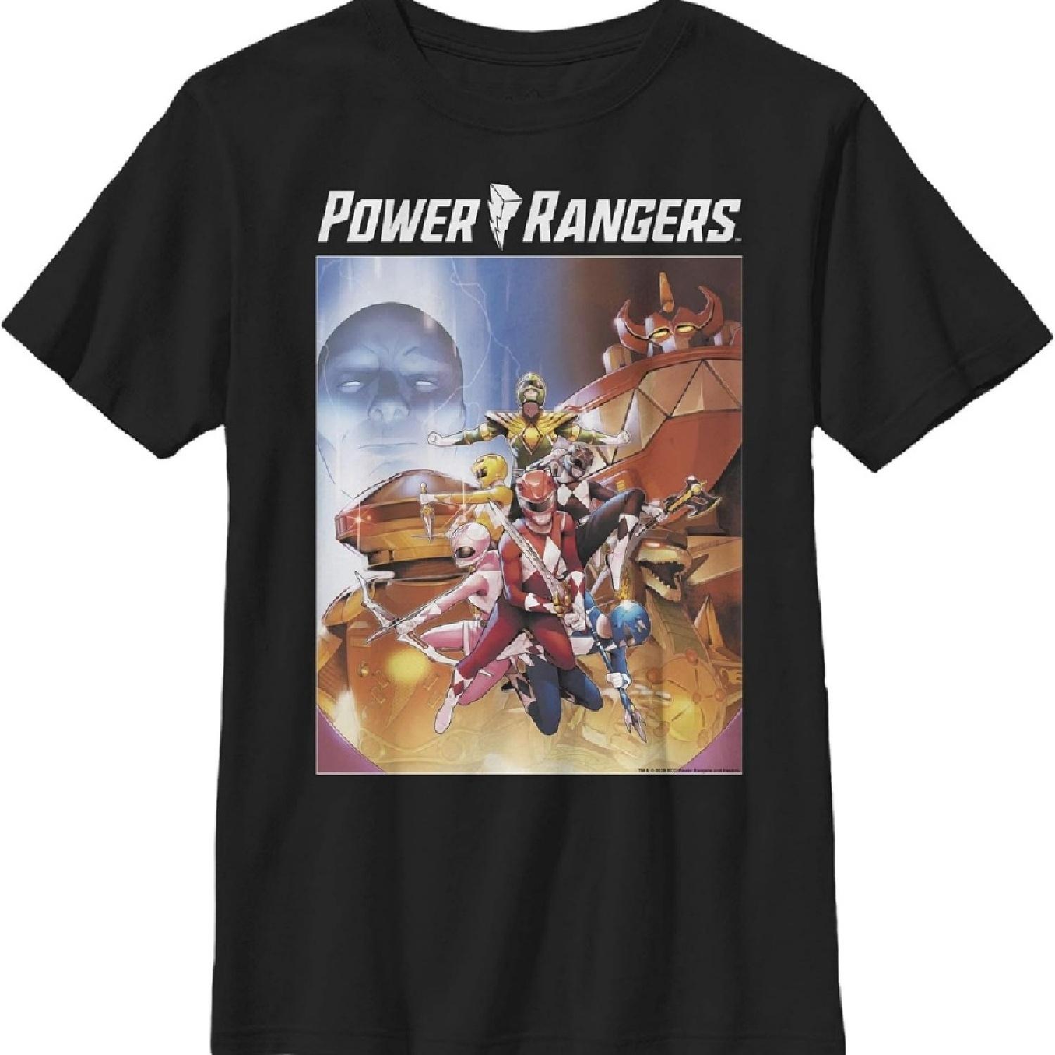 

Boy s Power Rangers Team Collage Poster T-Shirt S