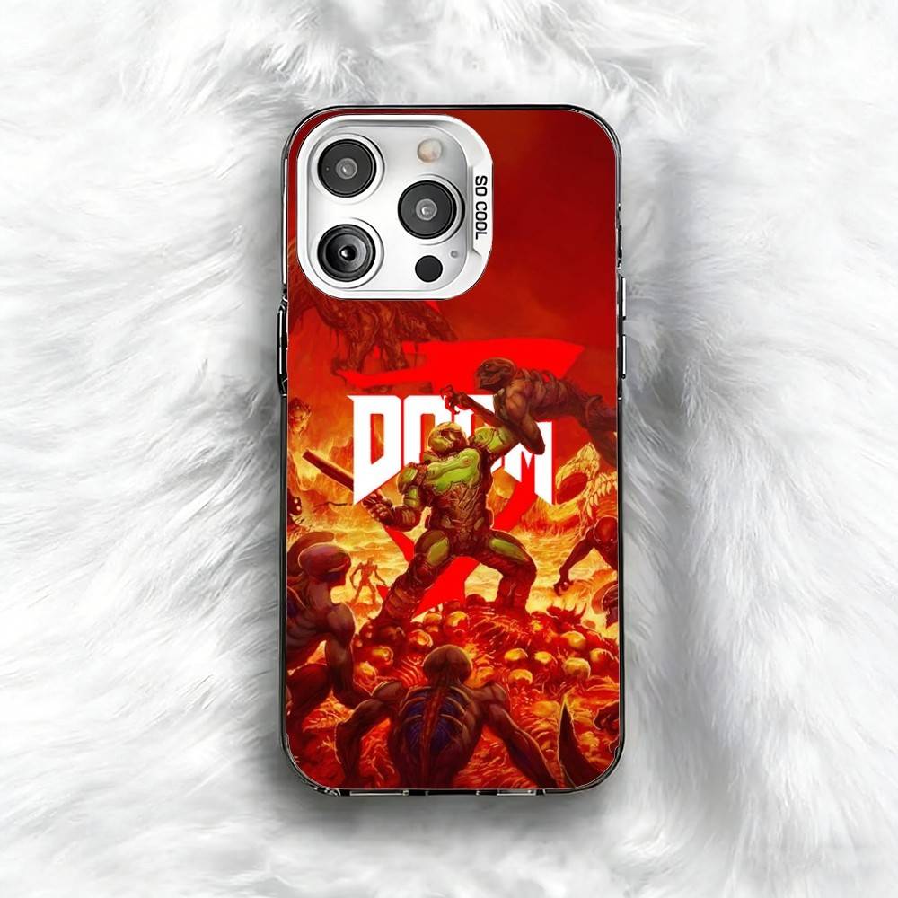 

Game D-DOOM Printed Phone Case For iPhone 16 17 15 14 12 13 Pro Max Black Color Shockproof Cover iPhone12PROMAX