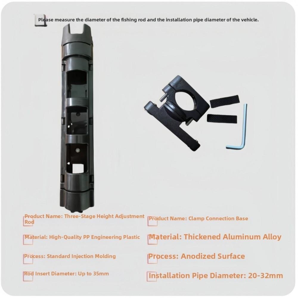 1Pcs Fishing Rod Holder Mount Support Rack Travel Storage Bracket Compact Lure Pole Mount For Bike