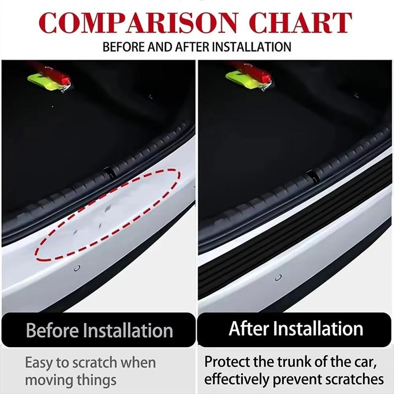 For Mini clubman PVC Rubber Protective Strip, Car Trunk Door Sill Protection Sticker, Bumper Reinforcement Decorative Sticker