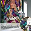 Retro Stained Glass Hummingbirds and Leaves Electrostatic Window Film