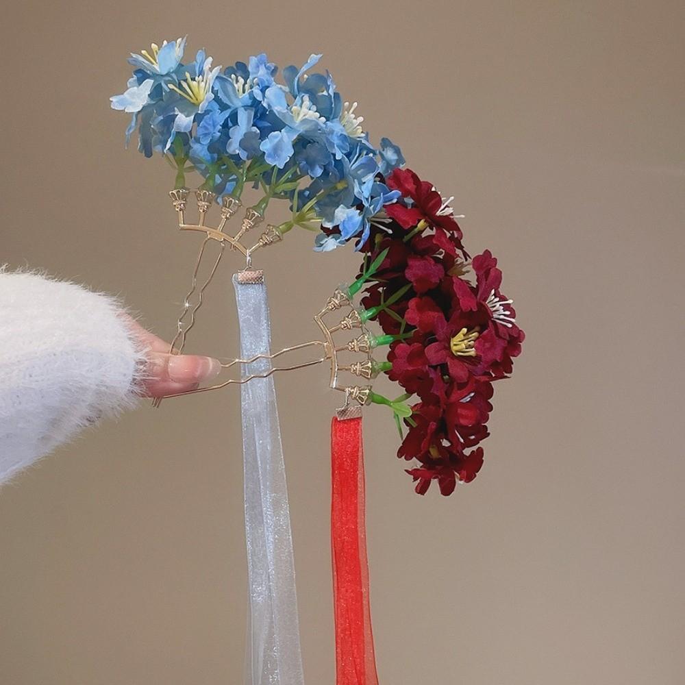 Bohemian Chinese Style Side Clip Fairy Thai Hair Fork Elegant Bride Hair Accessories  Bridesmaid