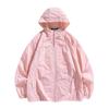Summer Unisex Fashionable Color Zippered Thin Hooded Jacket Sun Visor Jacket