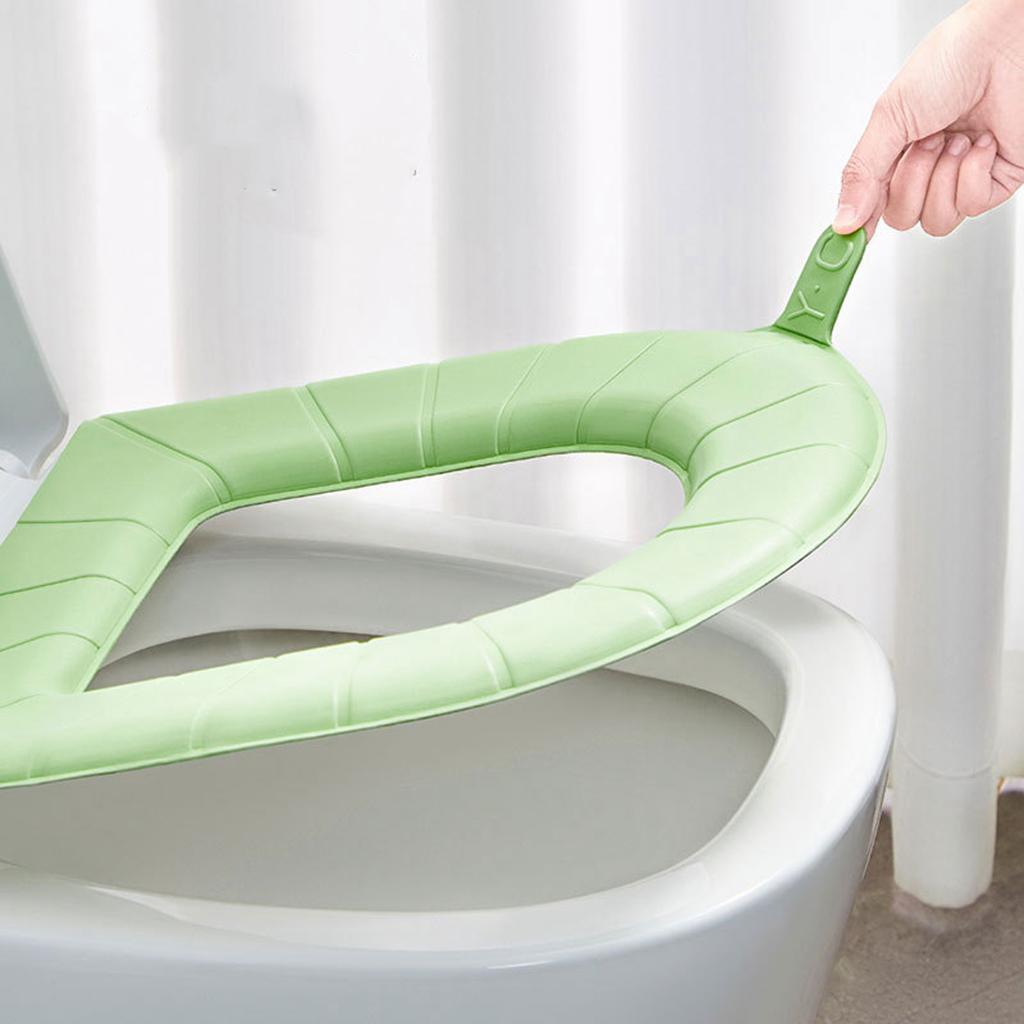 Sticky Toilet Mat EVA Waterproof Closestool Toilet Seat Pad Washable Household Toilet Seat WC Toilet Covers Bathroom Accessories