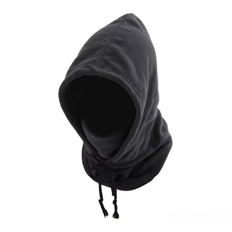 

Unisex winter balaclava hat, warm neck warmer, windproof mask with drawstring, for motorcycling, skiing, hiking mountaineering серый