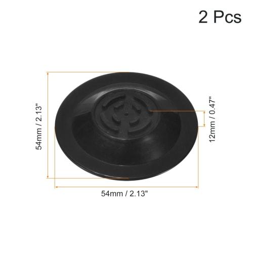 uxcell Espresso Machine Cleaning Discs, Silicone Espresso Cleaning Discs, 54mm Perforated Backflush Discs for Espresso Makers, Black, 2 Pieces
