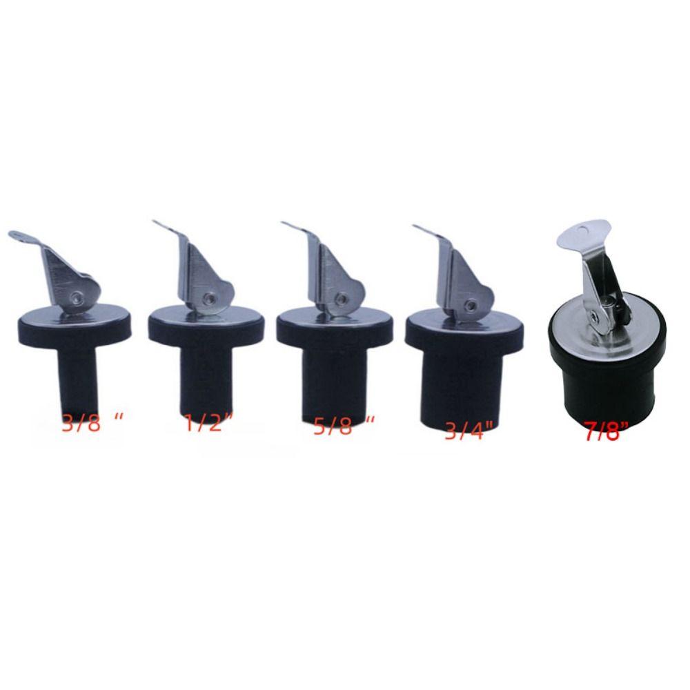 Marine Compression Drain Plug Yacht Stainless Steel Screw Type Plug Universal Rubber Seal Plug