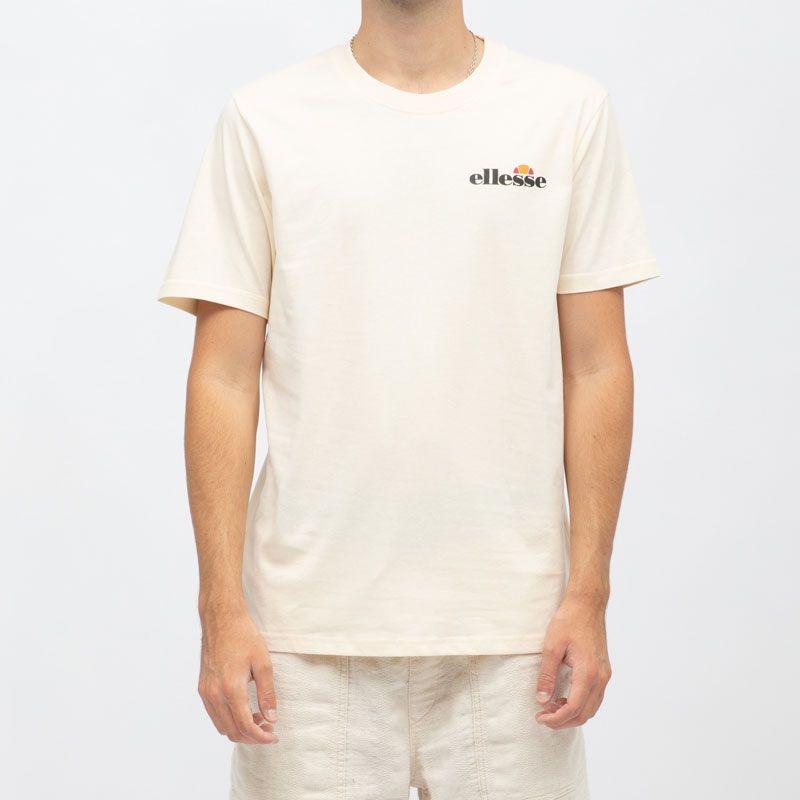 Tee shirt col rond regular couleur unie avec logo Homme ELLESSE