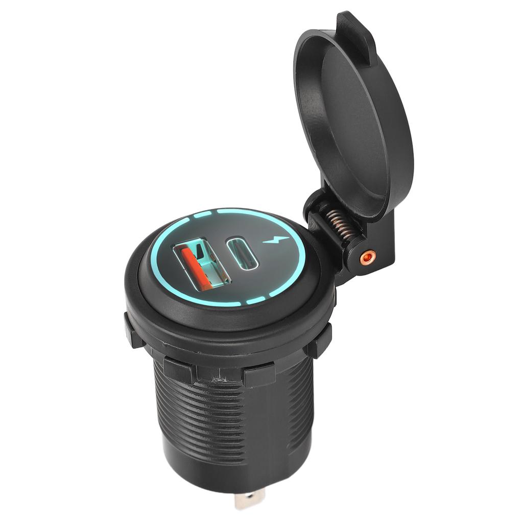 12V USB Charger Socket Fast Charging IP66 Waterproof PD Type C QC 3.0 Car Charger Adapter for