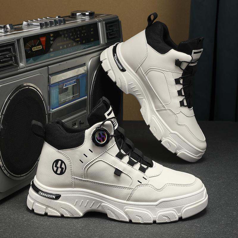 

Мужские высококачественные короткие ботинки 2025 года, новый стиль, дизайнерские мужские рабочие ботинки на пуговицах, универсальные модные повседневные ботинки на платформе для активного отдыха 39 бежевый