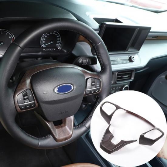 Wood Grain Steering Wheel Trim Cover Frame For FORD Maverick -