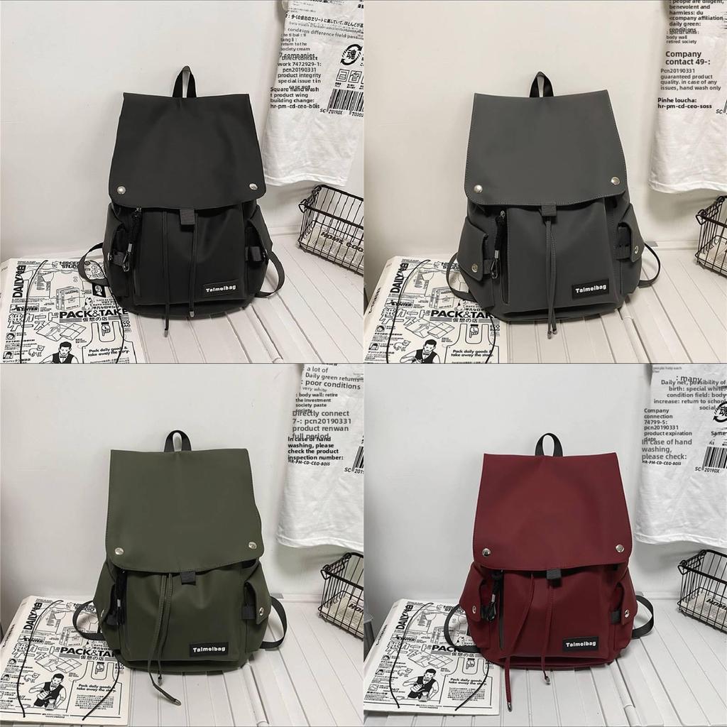 Minimalist Oxford Cloth Backpack For Travel With Feature For Unisex Casual Use