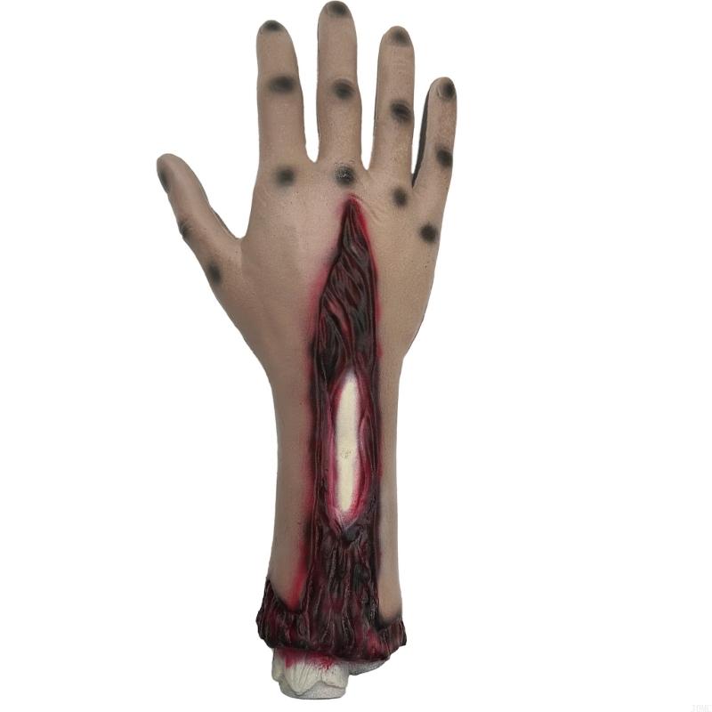 Flexible Faux Hand Shaped Halloween Decoration Accessories with Blood Detail J0MC