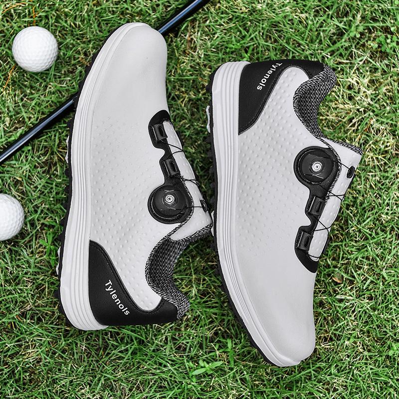 Professionella antisladd vattentäta golfskor med knoppar Spänne Unisex skor Lättvikts golfsneakers
