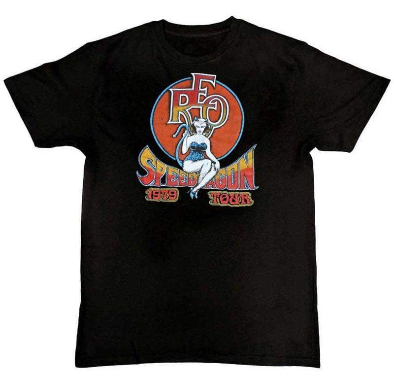 Rare! REO Speedwagon band Graphic Print Unisex T-Shirt L