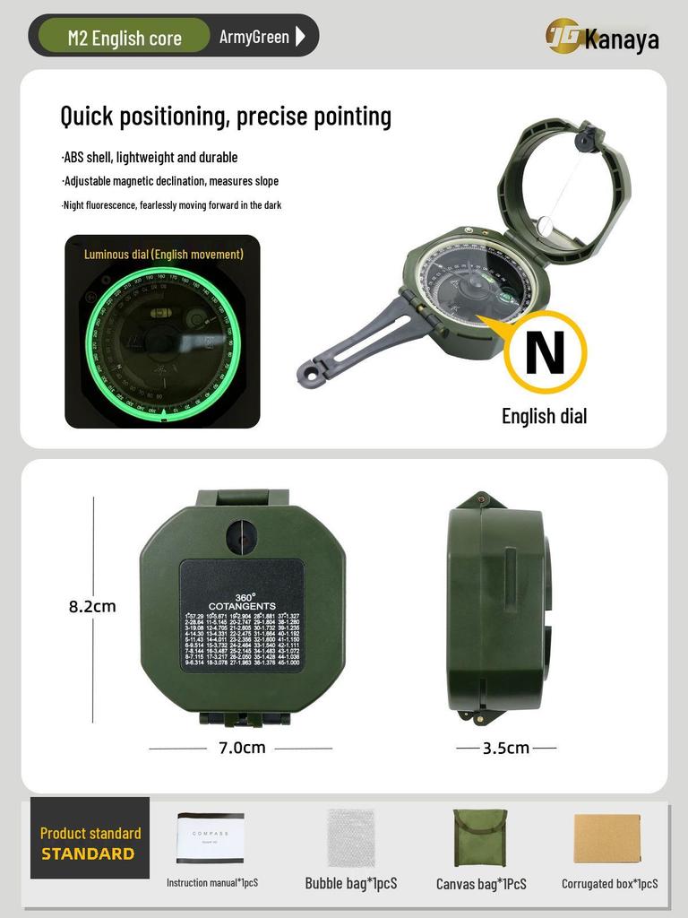 High-Precision Luminous Outdoor Camping Compass