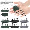 1 Pair Anti-Slip Silicone 3-Finger Workout Grips Hand Palm Protection Dumbbell Deadlift Pull-Up Grippers Gym Training Exercise Fingerless Gloves