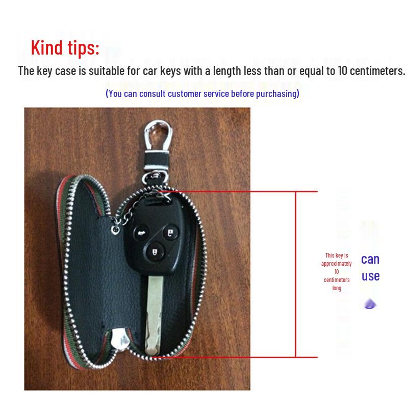 Universal Genuine Leather Key Cover for Toyota Reiz, Prado, Honda Vezel - Men's Car Key Protector