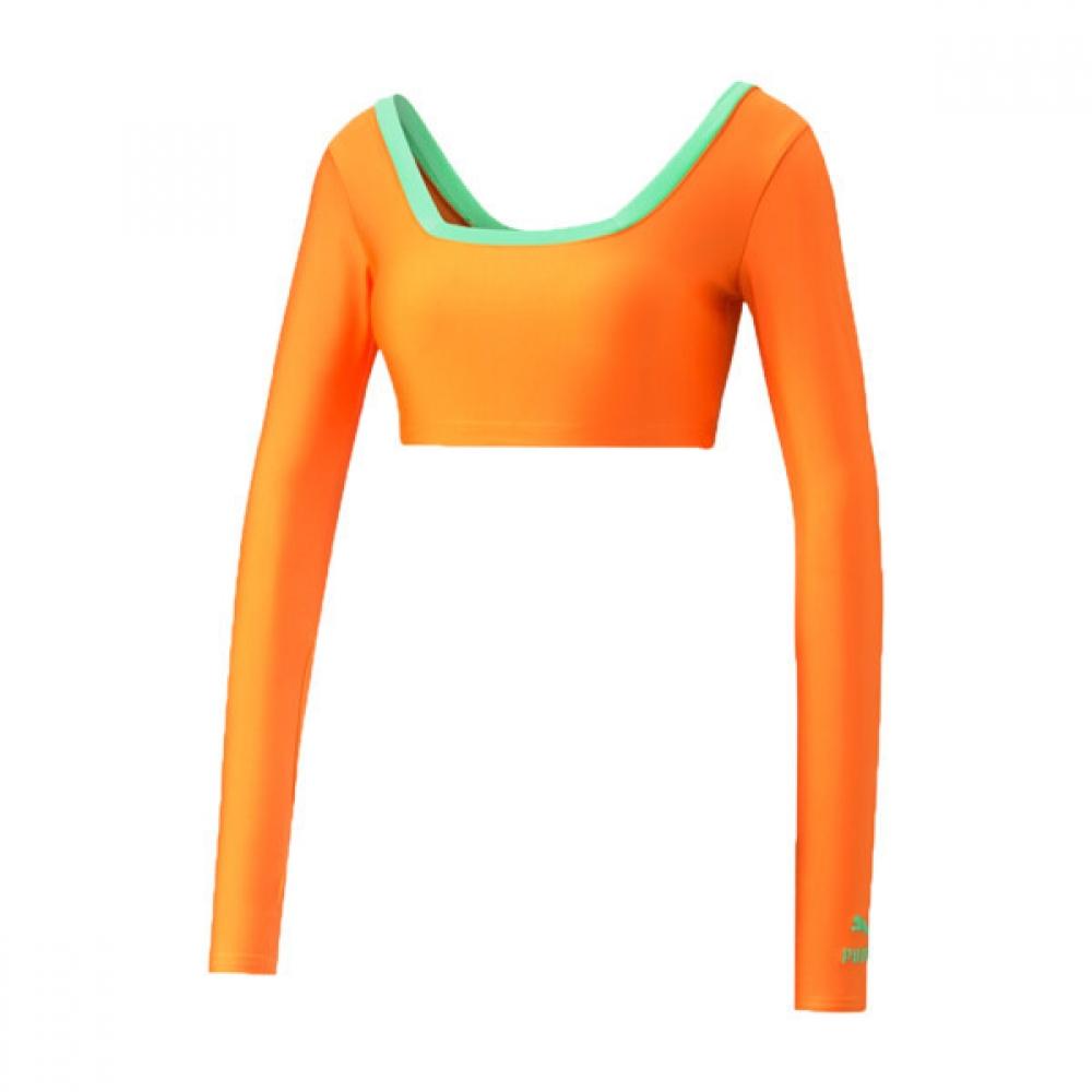 

Puma Half Club Puma Puma Women S Dua Lipa Long Sleeve Cropped teeS 536634 86 L