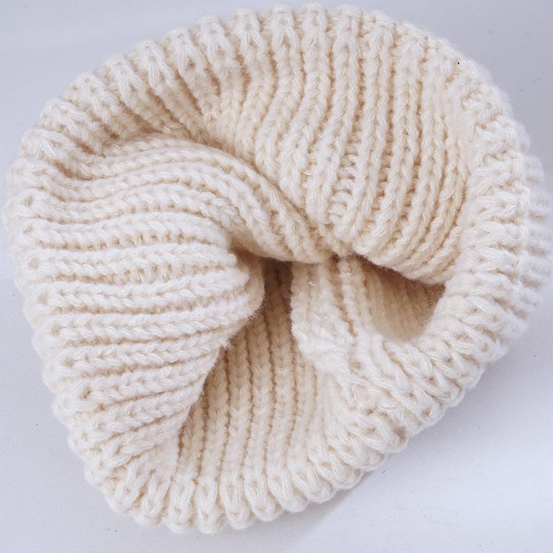 Women's Winter Warm Knitted Hat Korean Style Versatile Big Head Circumference Showing Face Small Windproof Ear Protection Wool Hat