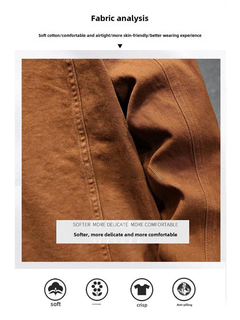 Chaqueta vaquera de algodón elástico estilo coreano de corte entallado para hombre (colección otoño 2024)