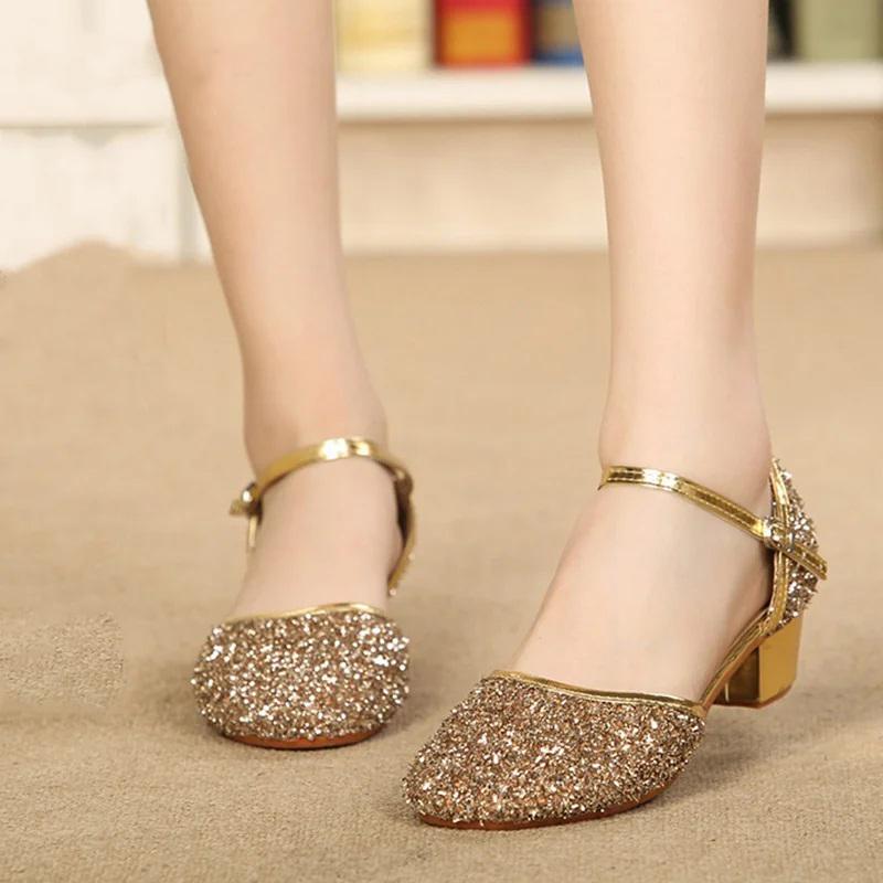 Flash Modern Ballroom Salsa Tango Latin Dance Shoes Kids Girls Women's Performance Shoes Salsa Latin Dance Shoes