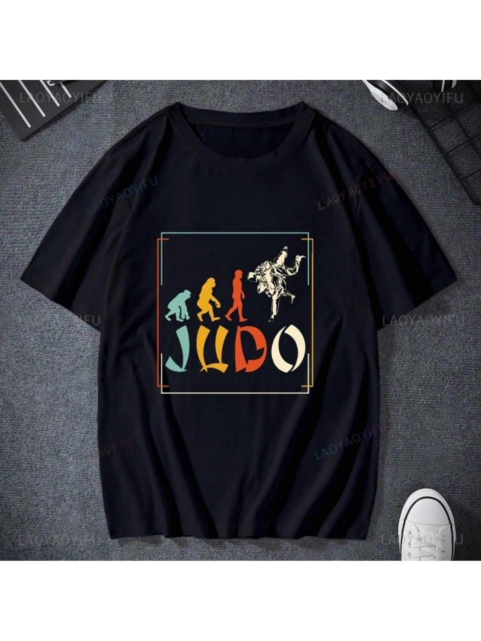 Judo Graphic Printed Shirt, Everyday Street Fashion For Judo Lovers, Casual Fashion Loose Cotton T-Shirt For Both unisex And Wounisex S