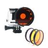 58mm Rood Geel Magenta Paars Filter + Accessoires 58mm Super Macro Adapterring Kleur Polar voor GoPro Hero 6 5 7 Zwart