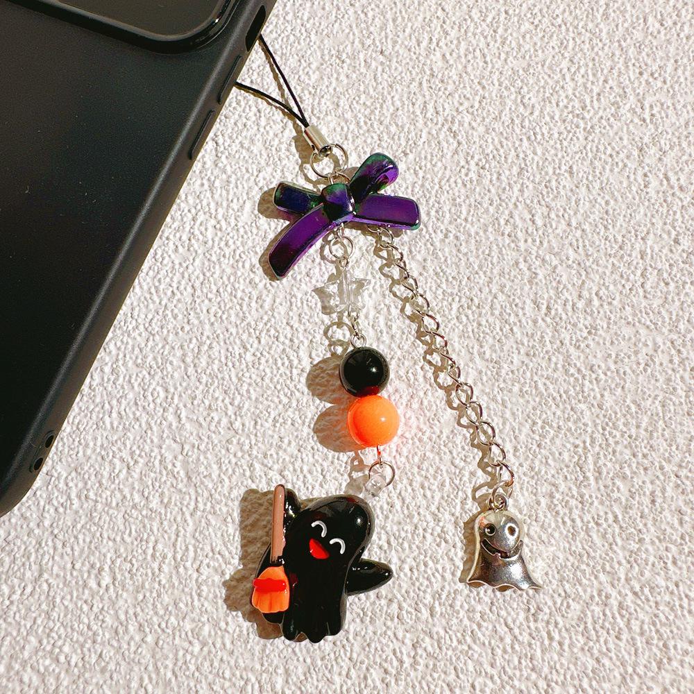 

Cartoon Doll Beaded Lanyard: Earphone & Mobile Case Pendant