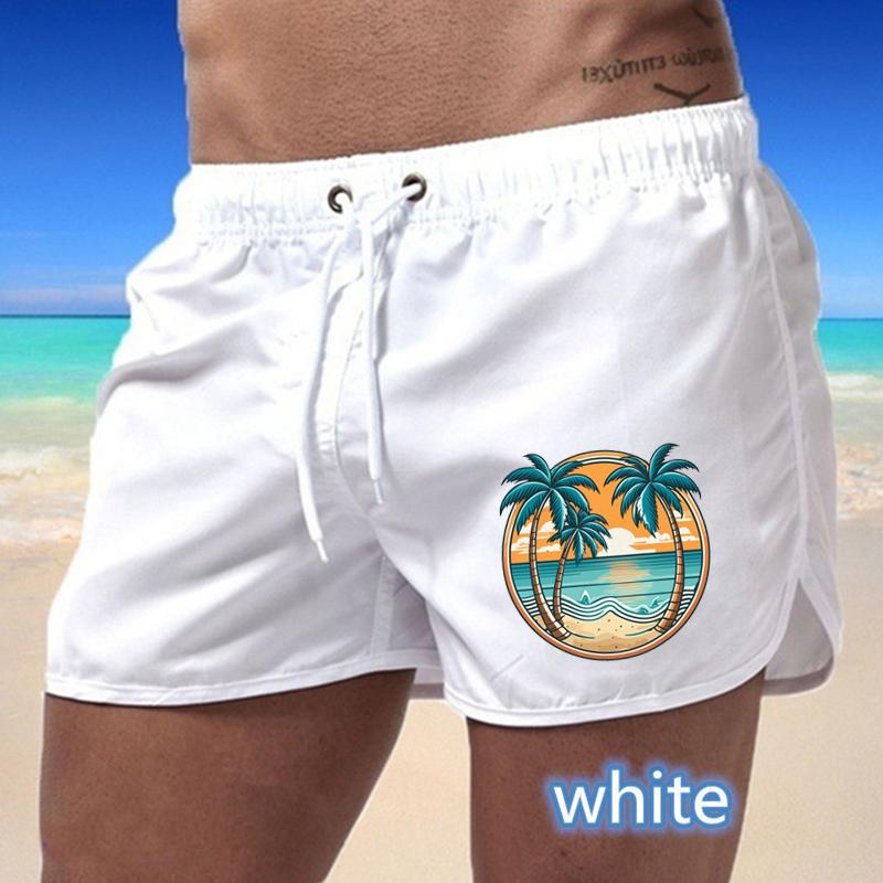 BBK-84 Summer New Men's Quick-Drying Swim Trunks Sports Pants Swimwear Beach Shorts Jogging Shorts Sports Creative Basketball Print