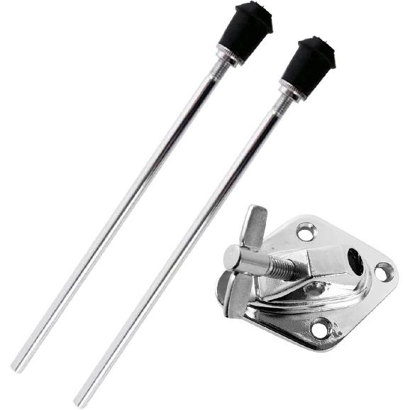 Bass Drum Legs Drum Stands Leg Professional Stable Anti Skid, Metal, Bass Drum Feet for Precussion Instrument Drum Replace, 1 Set