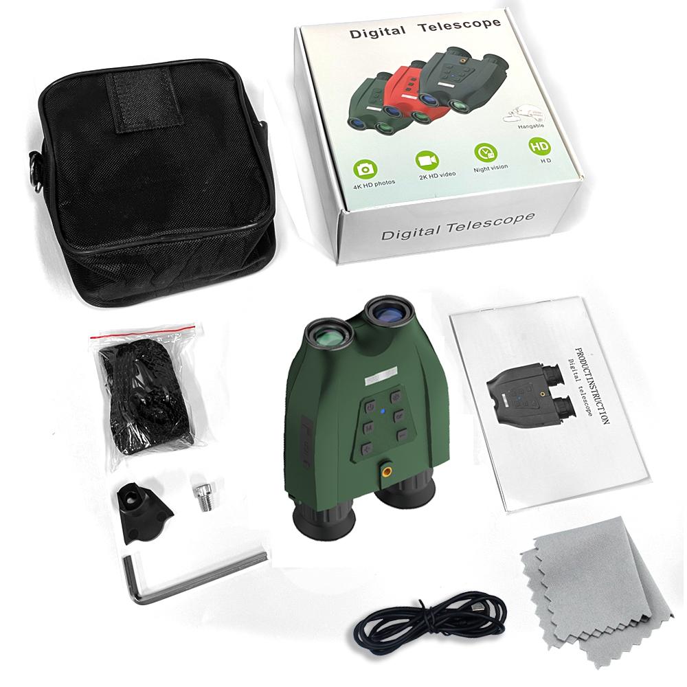 Dt99 48mp 2,5k Uhd 3d kikare Teleskop Huvudmonterad 8x digital zoom 300m infraröd nattseende kamera för jakt