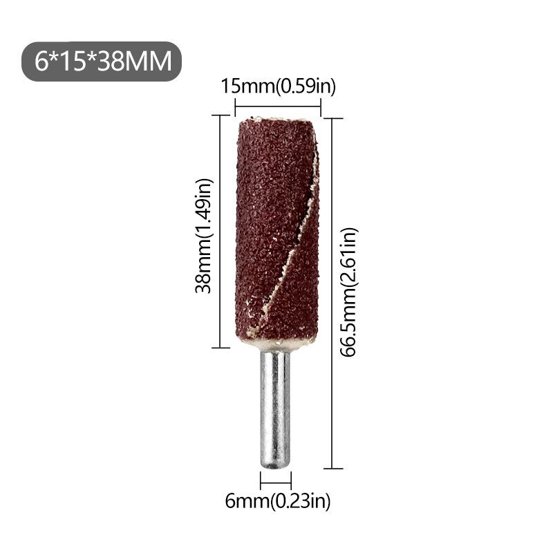 Cylindrical Sandpaper Grinding Stick (3mm/6mm Shank) for Wood and Metal Polishing