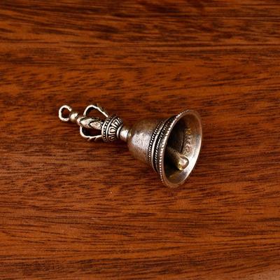 Retro Die-casting Motorcycle Guardian Bell Handmade Meditation Bronze Bell Spiritual Pendant Evil Spirit Trap Bell Gifts