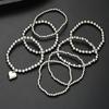 Hot-selling CCB beaded bracelet love pendant bracelet set exaggerated fashion versatile bracelet