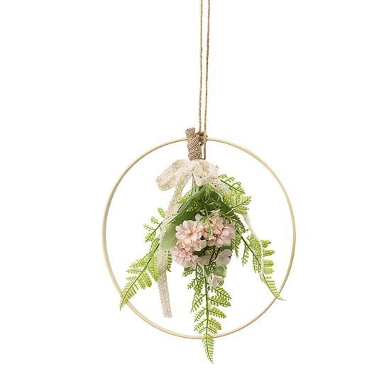 Artificial Flower Wreath, Sustainable Hanging Ornaments, with Elegant Flower Decorations for Bedroom Living Room Balcony Cafe Nursery