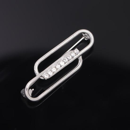 Sparkling Geometric Shape Rustproof Corrosion Resistant Stunning Visual Effect Shiny Waist Pin