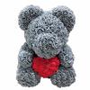 Lieblicher Großer Roter Rosenblüten-Bären Spielzeug Ornamente Geschenke für den Valentinstag 25cm Laden Geschenk am 8. März