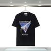 280g Double Yarn Cotton T-Shirt Couples Casablanca Castle Print Short Sleeve Round Neck Loose Fit