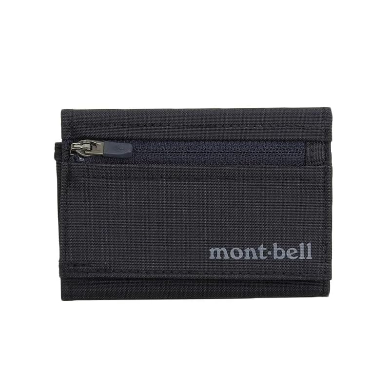 [Montbell] Men's and Women's Tri-fold Wallet, Compact Nylon Trail Wallet 1133248 (Black (BK)/Black)