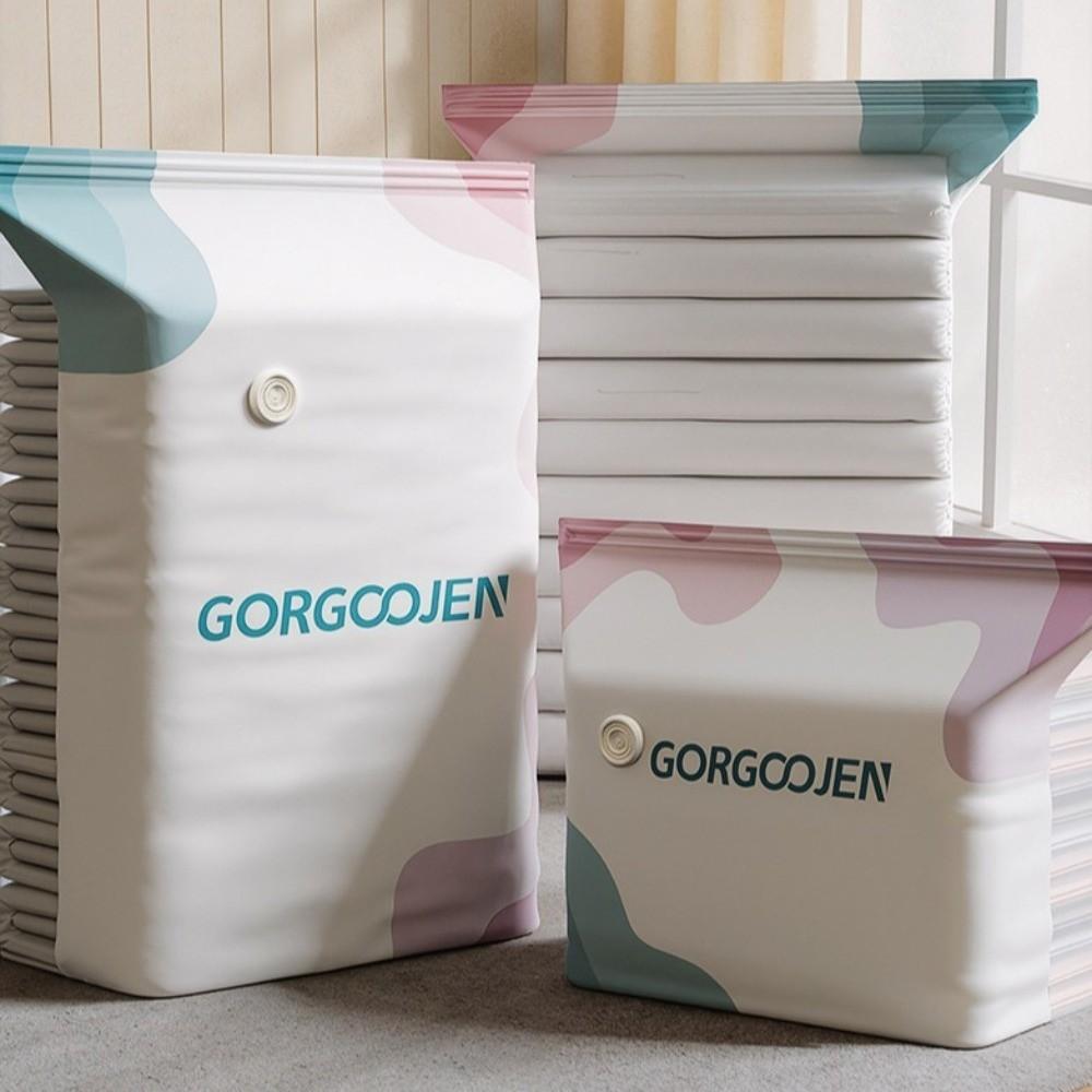 2pcs New Pump-Free Vacuum Storage Bags Plastic Large Size Clothes Storage Bags Space Saver Reusable Compression Bags Home Use