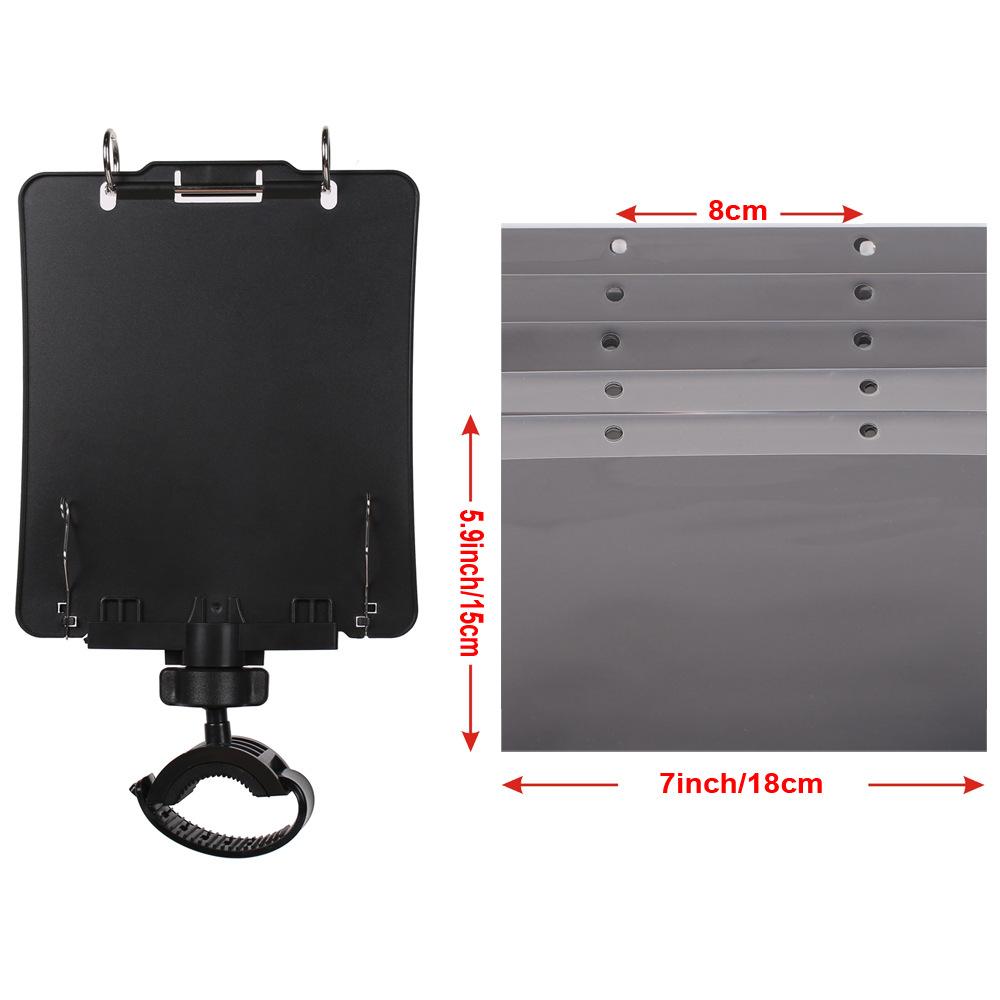 Black Sheet Music Stand - Portable Plastic Marching Lyre for Brass Instruments, Lightweight Music Clip Holder for Trumpet Players