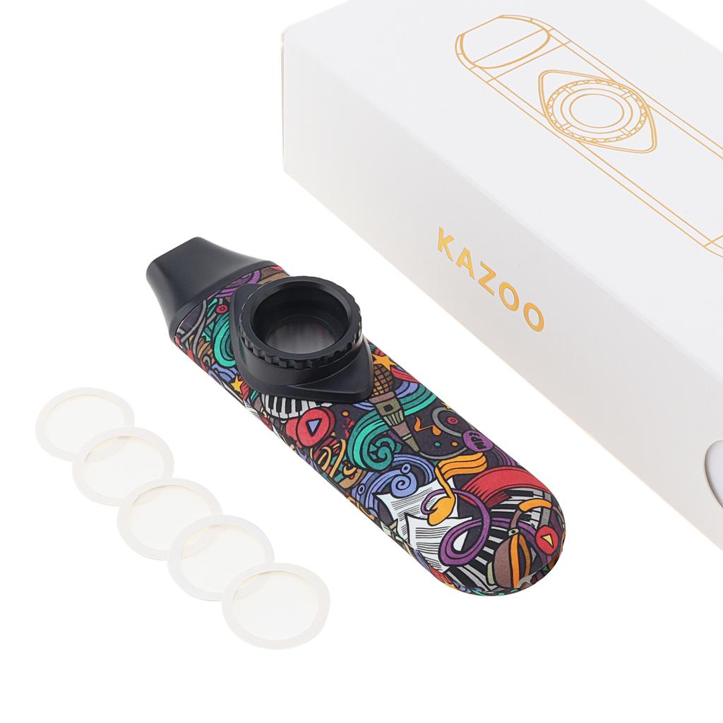 Professional Adjustable Tone Kazoo 5 Membranes Lanyard All Ages Unique Gifts Great Sound