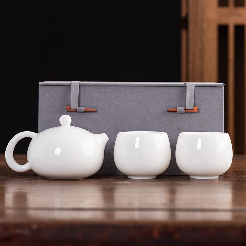 

Zhuang Luhuapin Mutton-Fat Jade White Porcelain Gongfu Tea Set