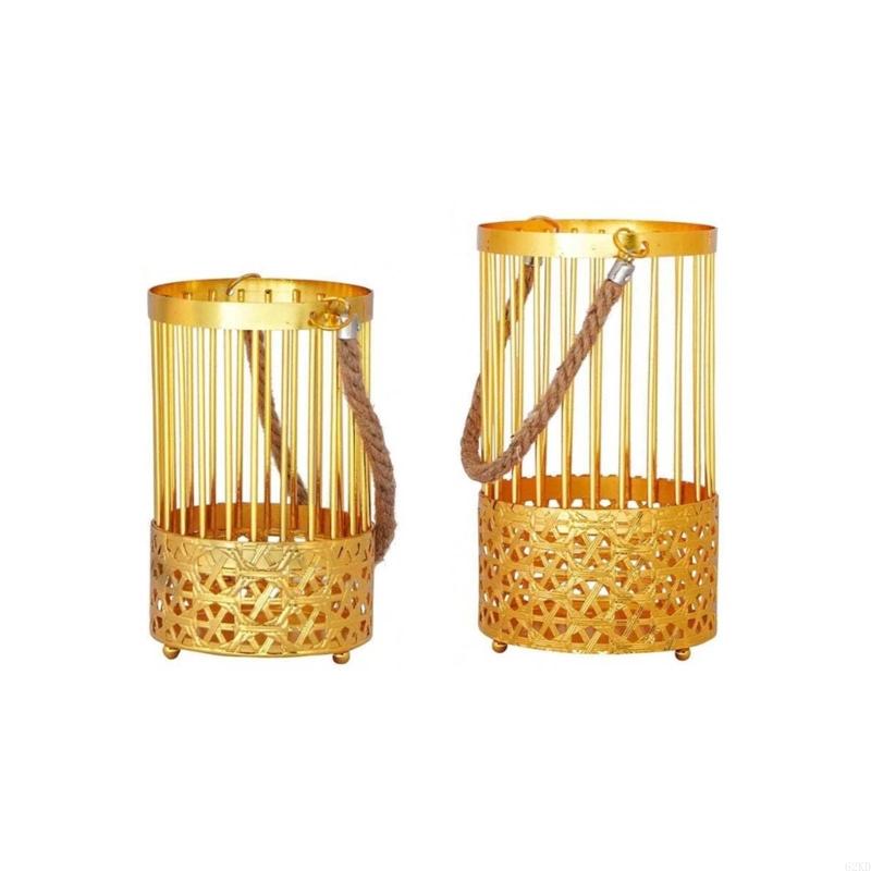 62KD 2Pcs Wedding Hangings Holder Centerpieces Hollow Out Iron Stand