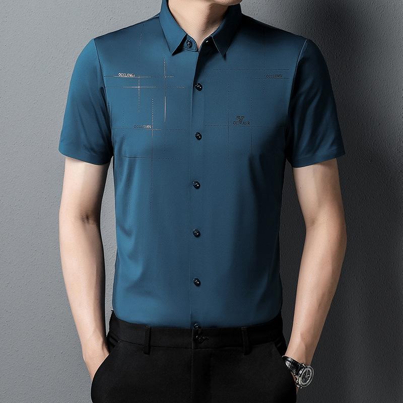 Летняя новая мужская рубашка с коротким рукавом — фото 5