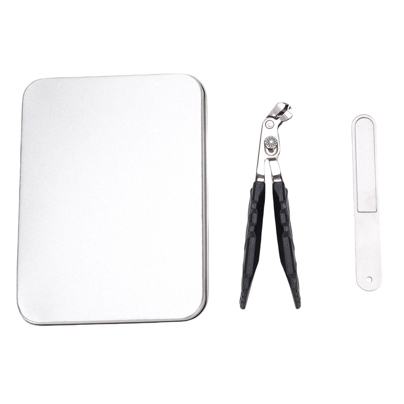 

Кусачки для ногтей с наклонной головкой, широким раскрытием и длинной ручкой, большие кусачки для ногтей с пилкой, из нержавеющей стали для