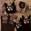 1PACK/3 Pairs of Cute Bear Socks Autumn and Winter Crew Socks, Men's Socks, Women's Socks