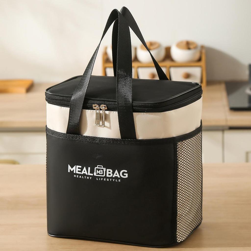 Portable Thickened Insulated Picnic Bag with Aluminum Foil for Outdoor Lunch and Ice Pack Storage